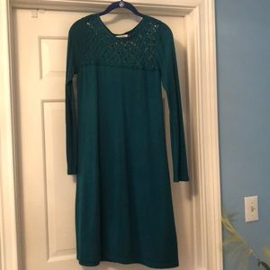 Calvin Klein teal sweater dress